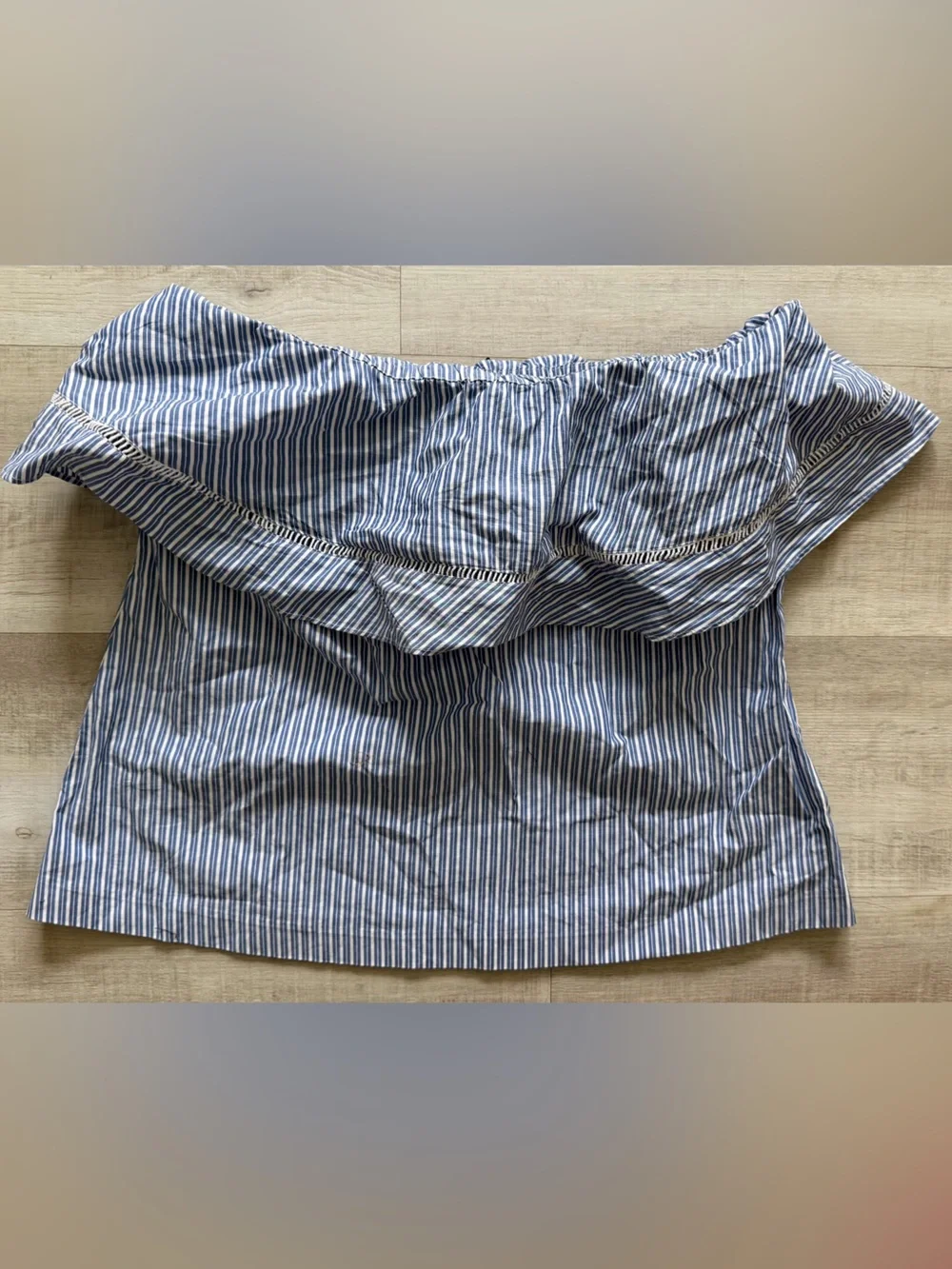 Banana Republic Blue and White Striped Athletic Shorts